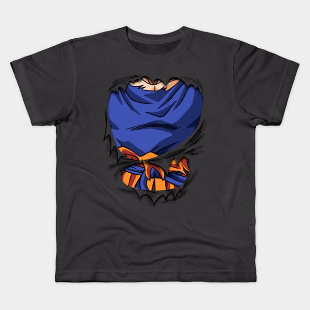 Goku Phase Three Chest Dragon ball Super Kids T-Shirt by GeekCastle